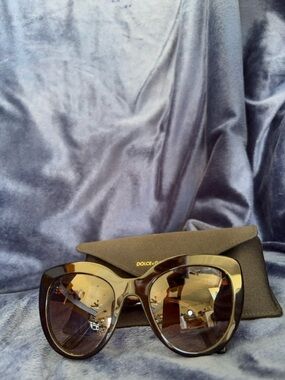 Dolce & Gabbana Women’s tortoise Oversized Cat-Eye Sunglasses